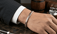 925 Silver Dual Tone Apex Link Bracelet