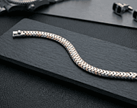 925 Silver Dual Tone Kinetic Wave Bracelet