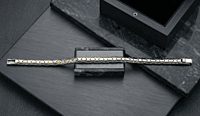 925 Silver Two Tone Meridian Link Bracelet