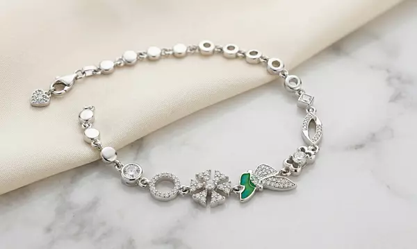 925 Sterling Silver Chrysalis Charm Bracelet For Her