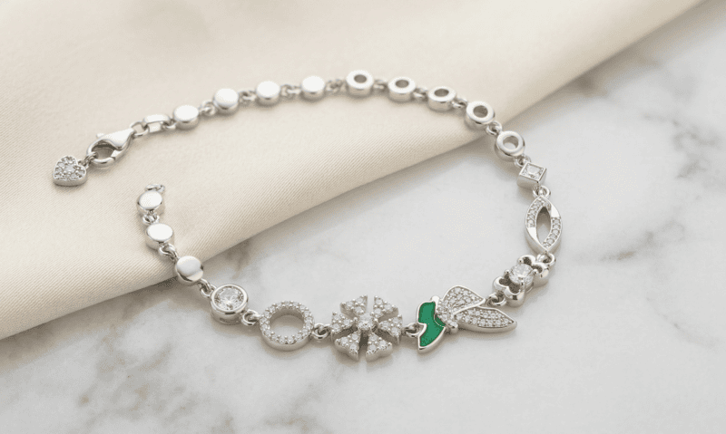 925 Sterling Silver Chrysalis Charm Bracelet For Her
