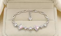 925 Sterling Silver Blush Fan Bracelet For Her