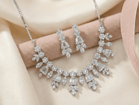 925 Silver Celestial Cascade Necklace Set