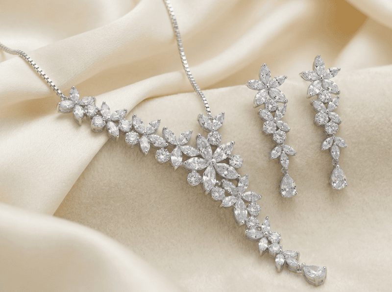 925 Silver Enchanted Garden Necklace Set