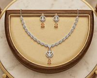 925 Silver Peach Nectar Necklace Set