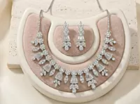 925 Silver Celestial Cascade Necklace Set