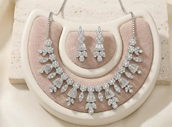 925 Silver Celestial Cascade Necklace Set
