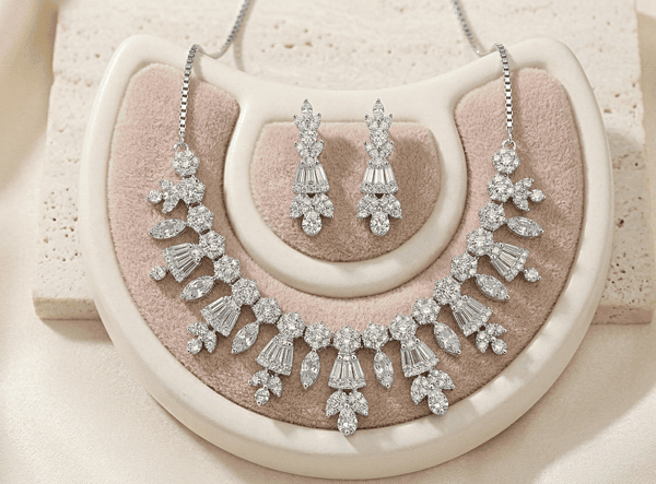 925 Silver Celestial Cascade Necklace Set