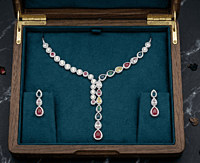 925 Silver Prism Palace Necklace Set