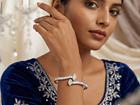 925 Silver Marquise Mirage Bypass Bangle