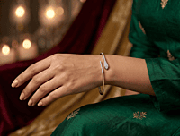 925 Silver Serpent Silhouette Pavé Bangle