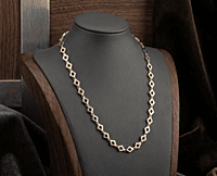 925 Silver Geometric Vertex Dual Tone Chain
