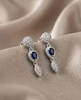 925 Silver Midnight Majesty Drop Earrings