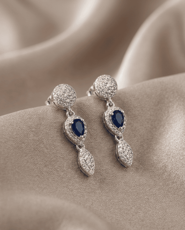 925 Silver Midnight Majesty Drop Earrings