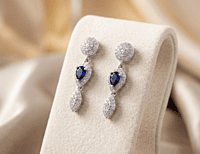 925 Silver Midnight Majesty Drop Earrings