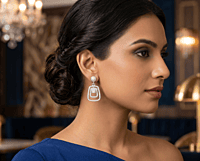 925 Silver Deco Radiance Tiered Earrings