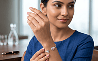 925 Silver Rose Teardrop Open Bangle