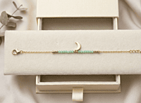 925 Silver Lunar Mint Bracelet For Her