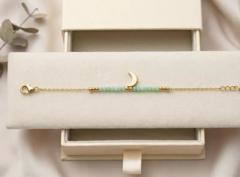 925 Silver Lunar Mint Bracelet For Her