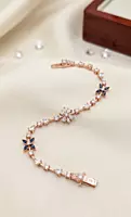 925 Silver Midnight Bloom Bracelet For Her