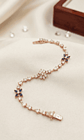925 Silver Midnight Bloom Bracelet For Her