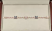 925 Silver Midnight Bloom Bracelet For Her