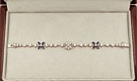 925 Silver Midnight Bloom Bracelet For Her