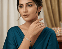 925 Silver Midnight Bloom Bracelet For Her