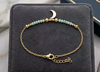 925 Silver Lunar Mint Bracelet For Her