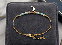 925 Silver Lunar Mint Bracelet For Her