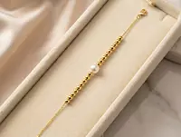 925 Silver Radiant Pearl Bracelet For Her