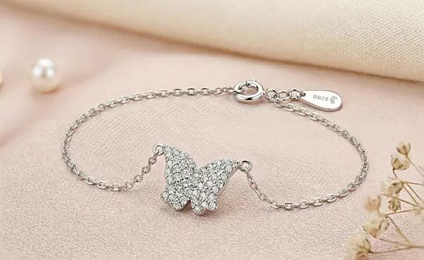 925 Silver Ethereal Butterfly Sparkle Ladies Bracelet