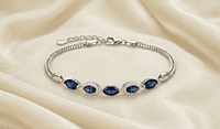 925 Silver Midnight Azure Marquise Bracelet For Her