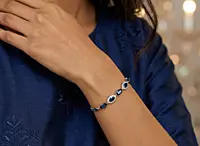 925 Silver Midnight Azure Marquise Bracelet For Her
