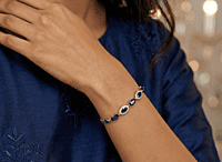 925 Silver Midnight Azure Marquise Bracelet For Her