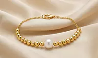 925 Silver Radiant Pearl Bracelet For Her