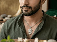 925 Silver Divine Flutist Krishna Locket