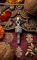 925 Silver Oxidized Gada Of Devotion Locket