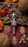925 Silver Oxidized Gada Of Devotion Locket