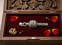 925 Silver Oxidized Gada Of Devotion Locket