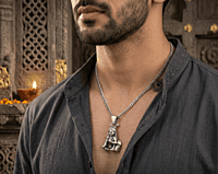 925 Silver Oxidised Balgopal Bliss Locket