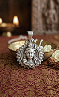 925 Silver Oxidised Lord Shiva Lotus Locket