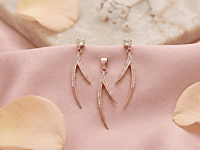 925 Silver Rose Radiance Arc Set