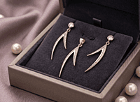 925 Silver Rose Radiance Arc Set