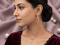 925 Silver Rose Radiance Arc Set