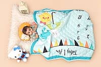 Baby Monthly Milestone Cotton Blanket & Photo Props – Story Baby Monthly Milestone Cotton Blanket & Photo Props – Story