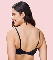 ENAMOR Women's Everyday Balconette T-Shirt Bra - Eco fabric, Padded, Wirefree, Medium Coverage F131