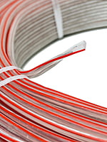 Speaker wire European style 23/38 crystal clear full tinned(92 meter)