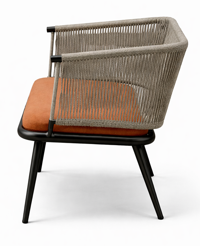 Braced Two Seater Outdoor Bench