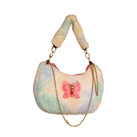 Pastel Dream Faux Fur Shoulder Bag